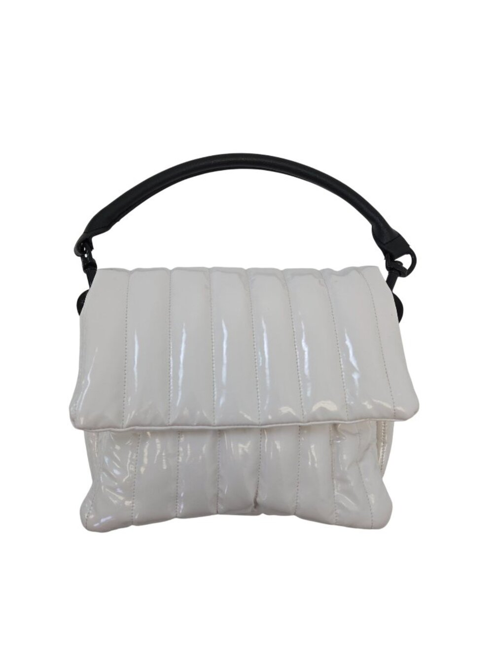 Think Royln White Puffer Bar Handbag